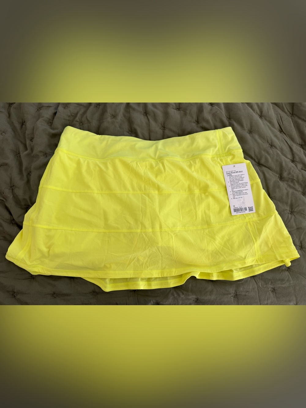 lululemon athletica Neon Yellow Athletic Skort